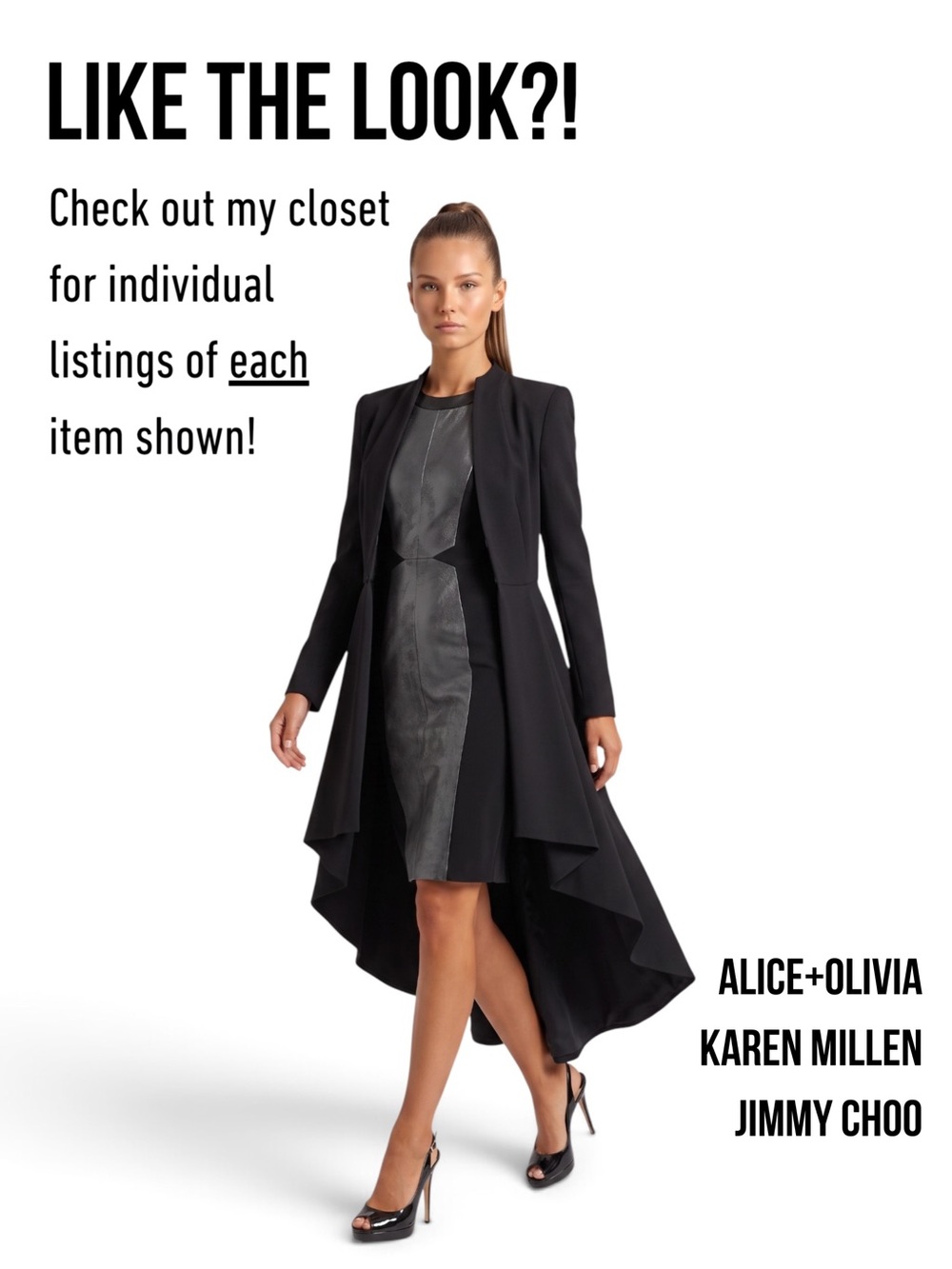 new Alcina High-Low Long Dress Trench Coat - Picture 4 of 17